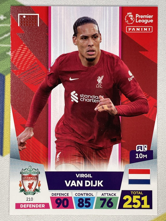 Virgin Van Dijk Liverpool Panini Premier League Adrenalyn XL 2023 Card