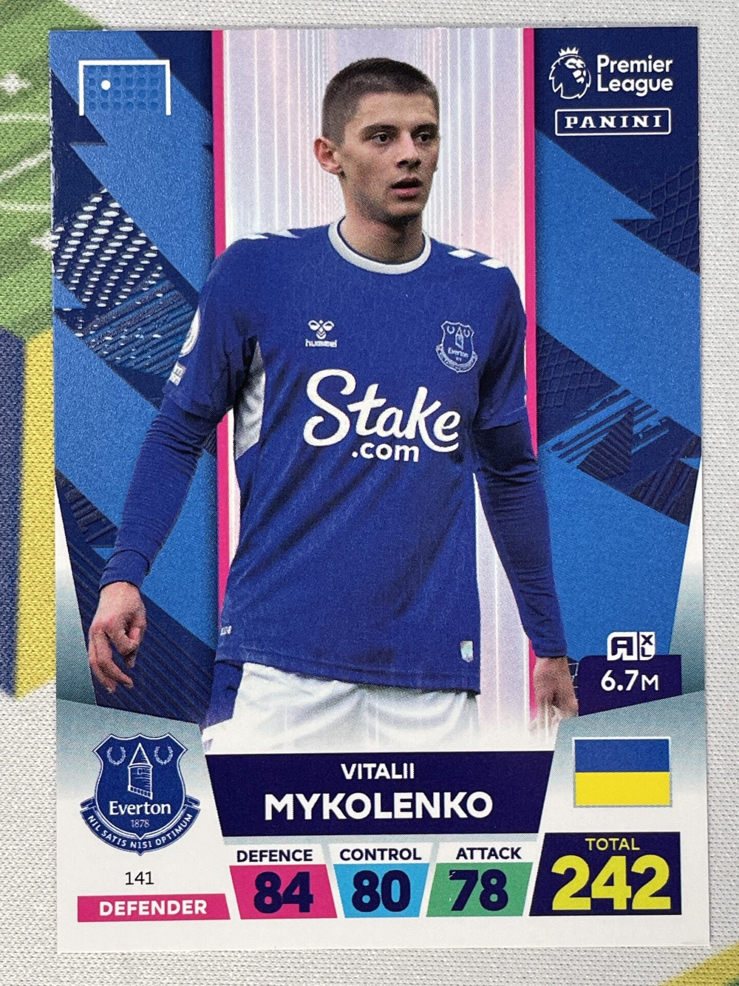 Vitalii Mykolenko Everton Panini Premier League Adrenalyn XL 2023 Card