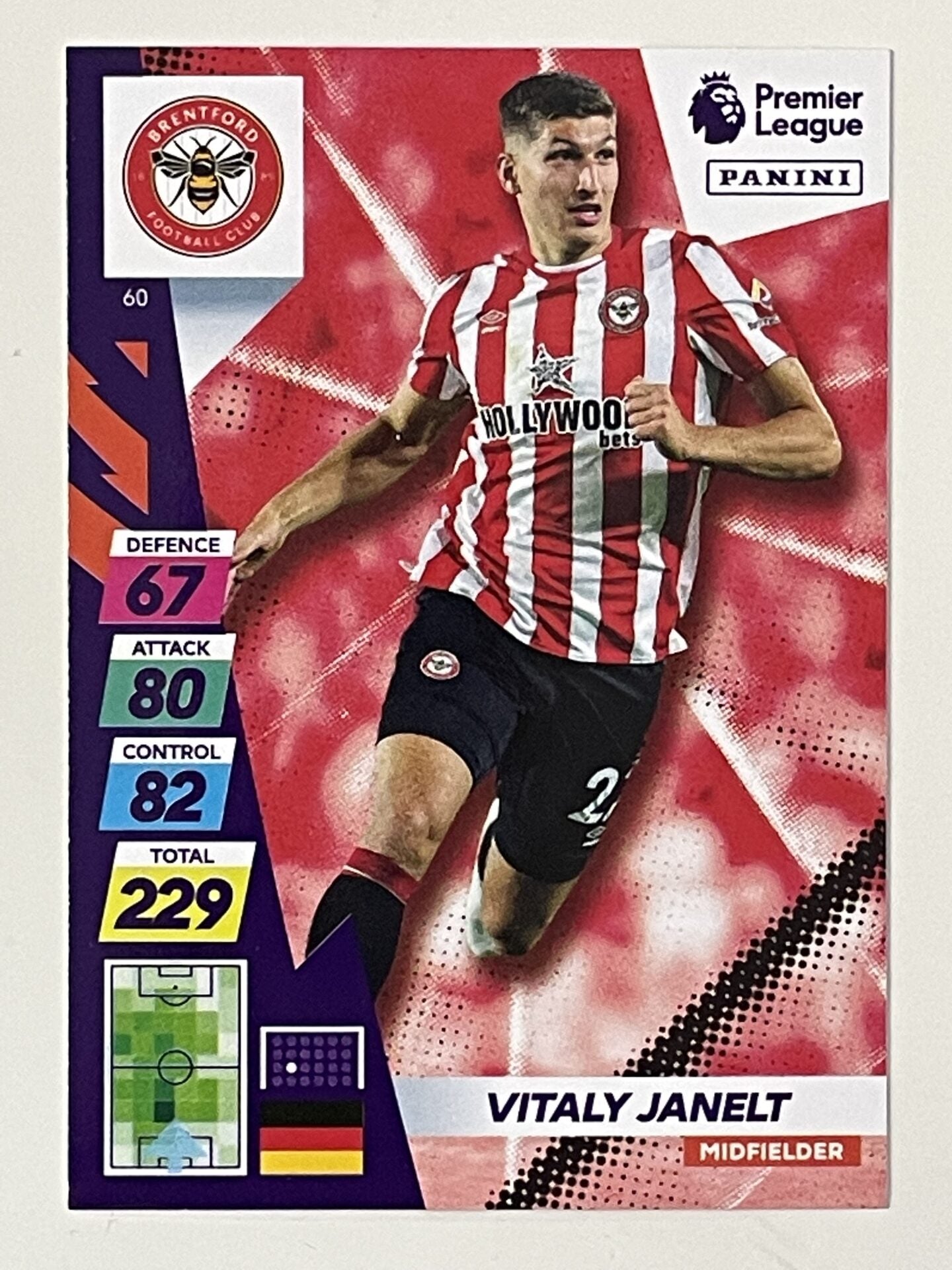 Vitaly Janelt Brentford Base Panini Adrenalyn XL PLUS Premier League 2021 2022