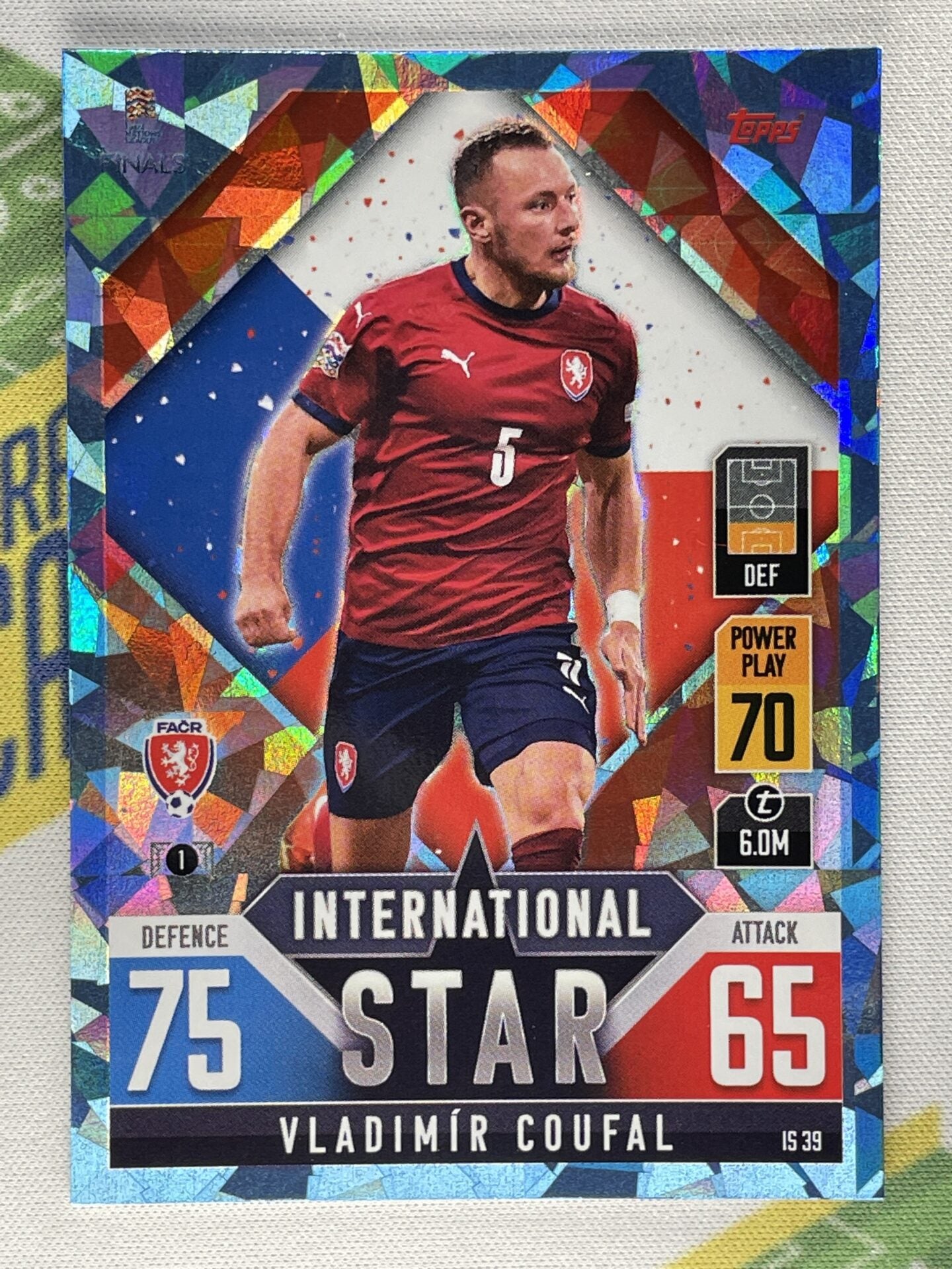 Vladimir Coufal Czech Republic Crystal Foil Parallel Topps Match Attax 101 Road to Nations League 2022 Card