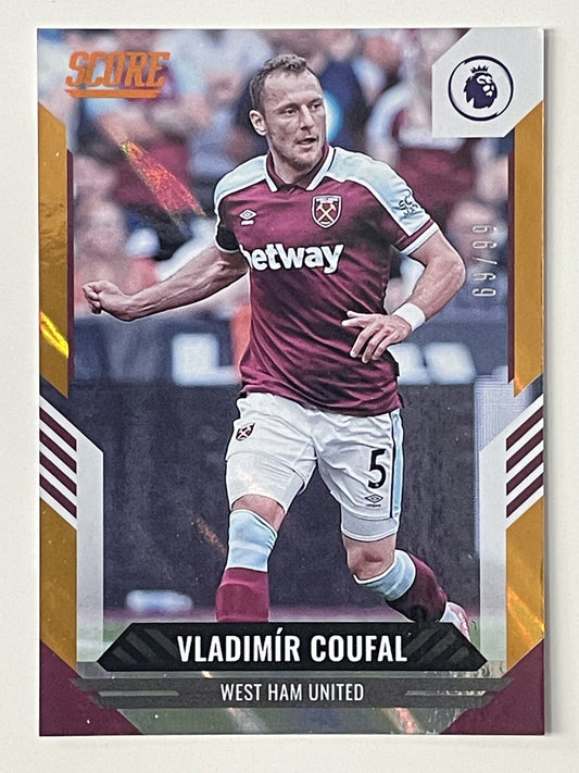 Vladimir Coufal West Ham Base Orange Lava Parallel Panini Premier League Score 2021 2022