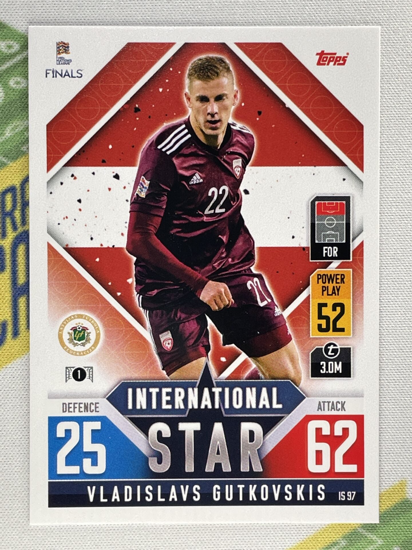 Vladislavs Gutkovskis Austria Topps Match Attax 101 Road to Nations League 2022 Card