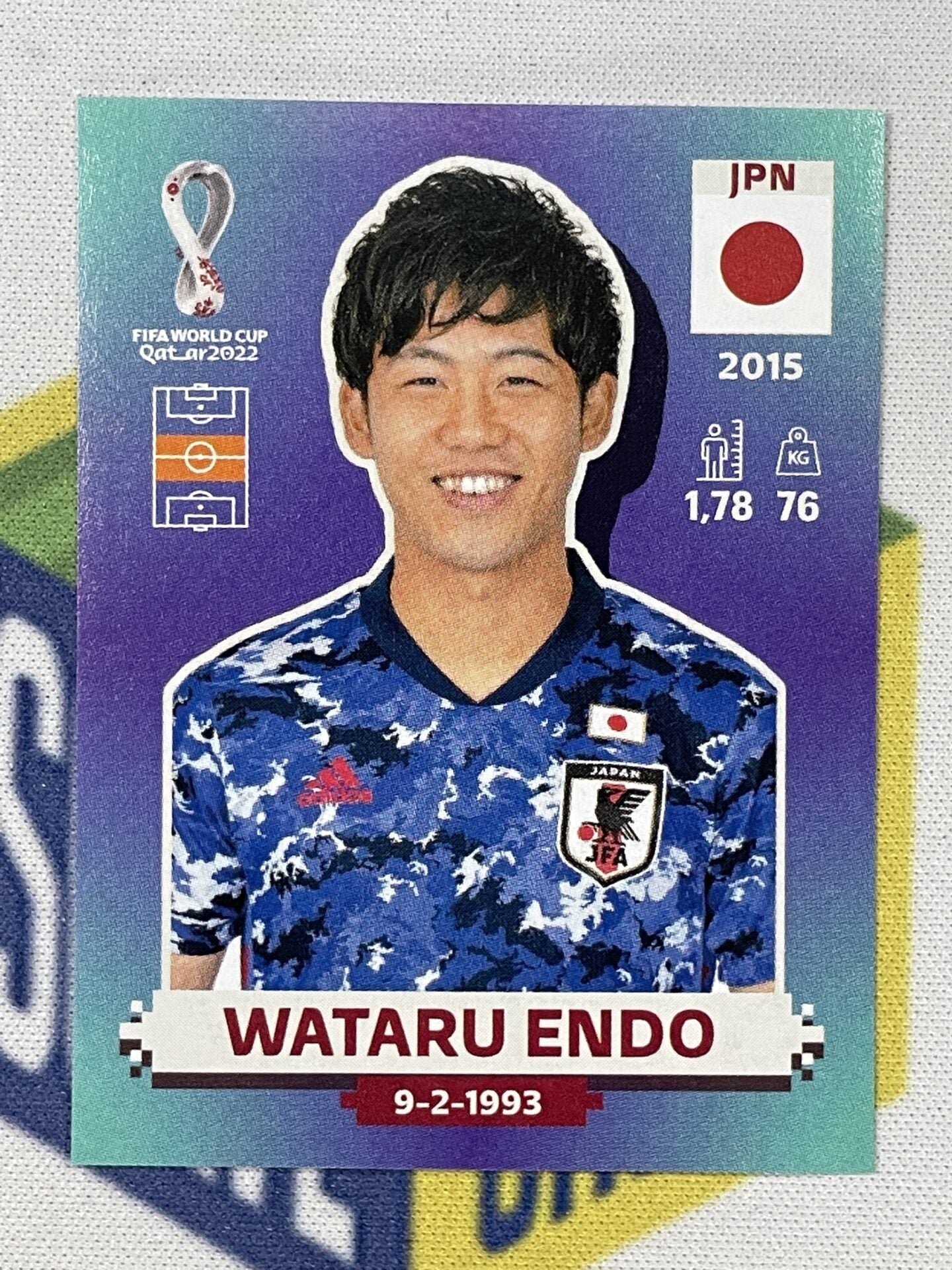 Wataru Endo Japan Panini World Cup 2022 Qatar Stickers