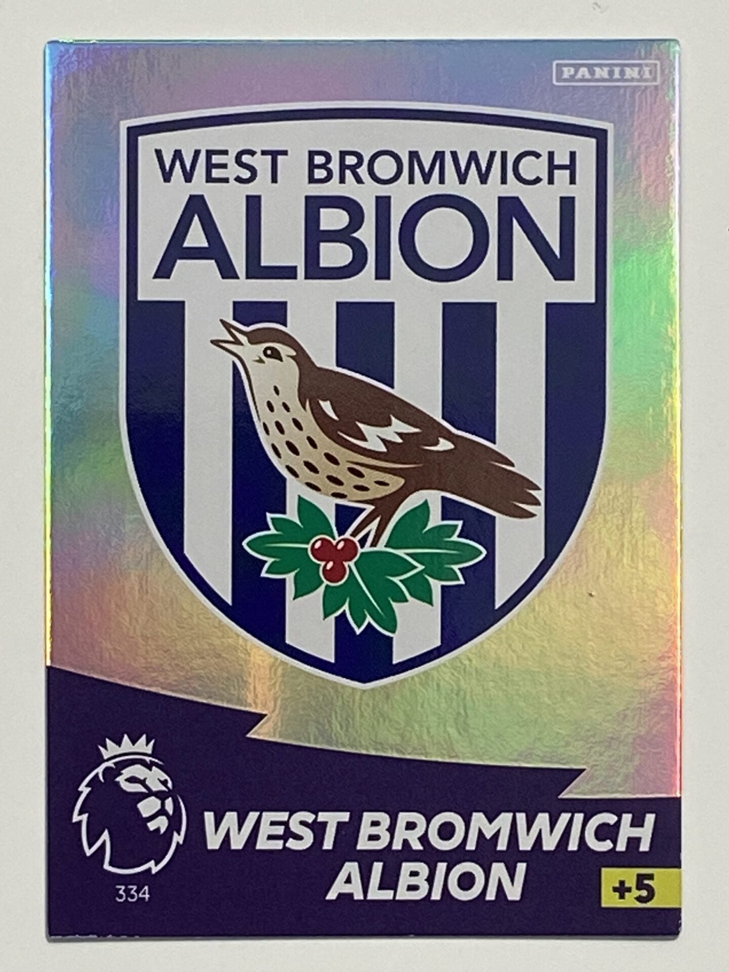 West Brom Badge Football Card &#8211; Premier League Adrenalyn XL 2020:21