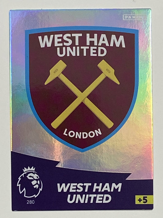 West Ham Badge Football Card &#8211; Premier League Adrenalyn XL 2020:21