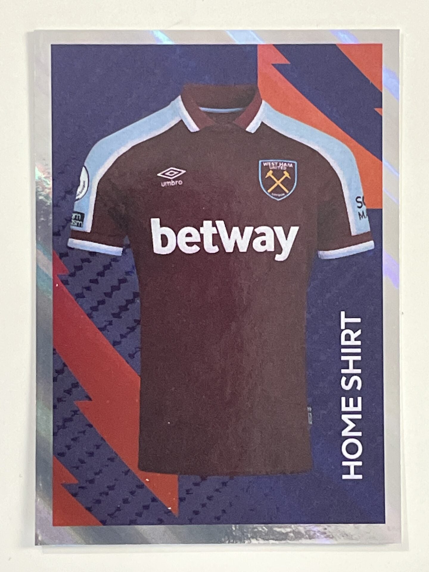 West Ham Home Shirt Panini Premier League 2022 Football Sticker