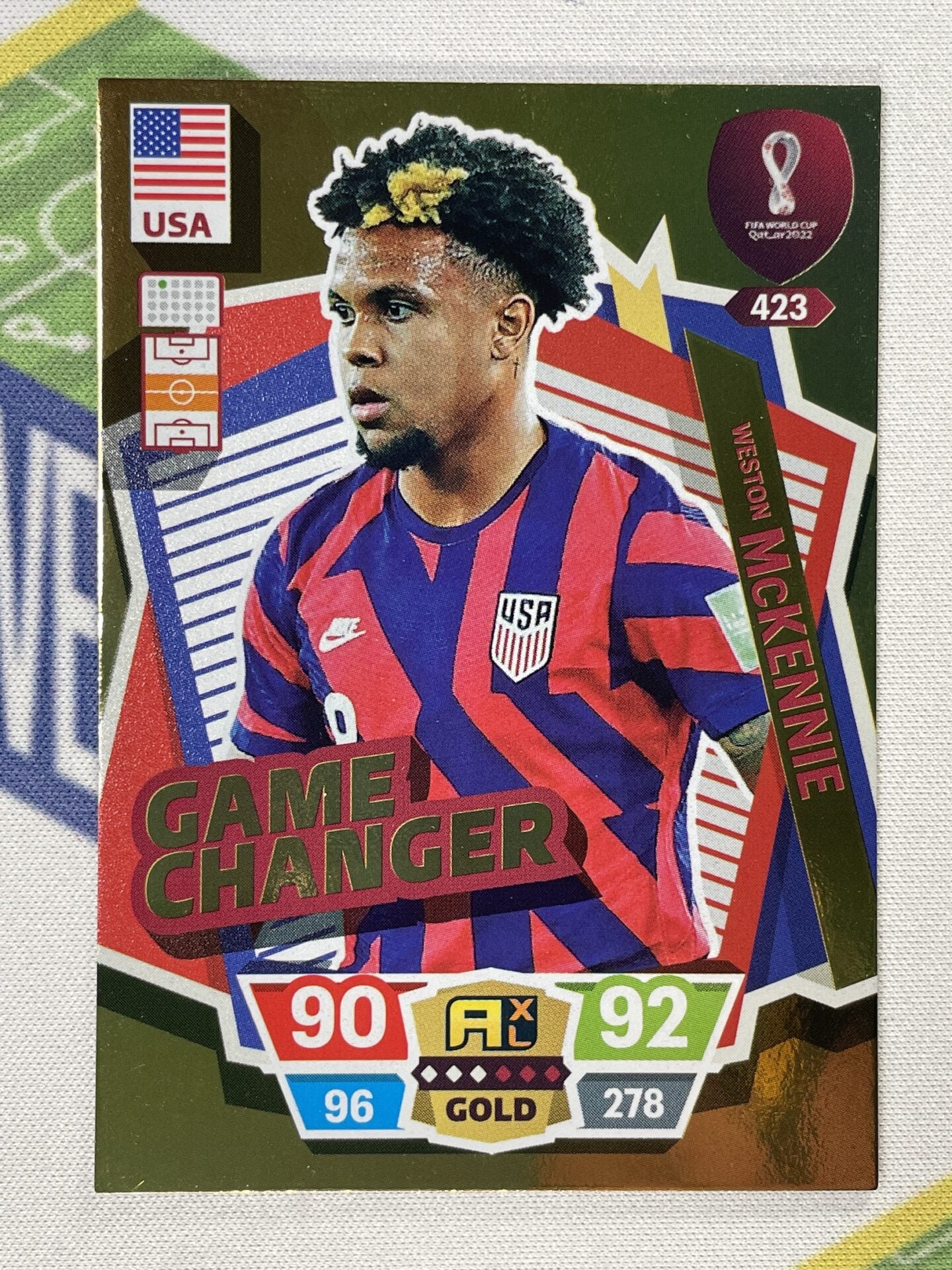 Weston McKennie USA Game Changer Panini World Cup 2022 Adrenalyn XL Card