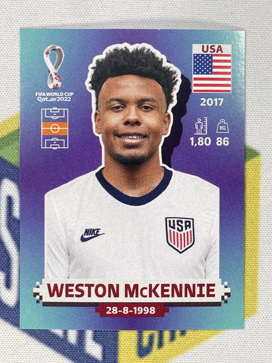 Weston McKennie USA Panini World Cup 2022 Qatar Stickers