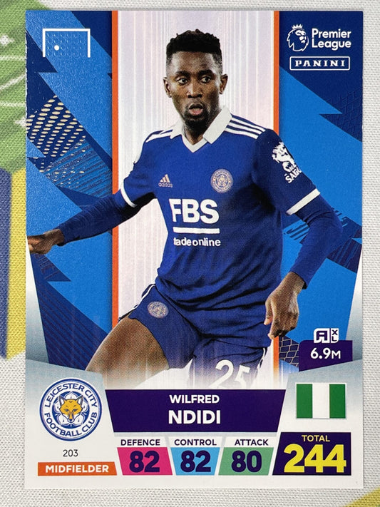 Wilfred Ndidi Leicester Panini Premier League Adrenalyn XL 2023 Card