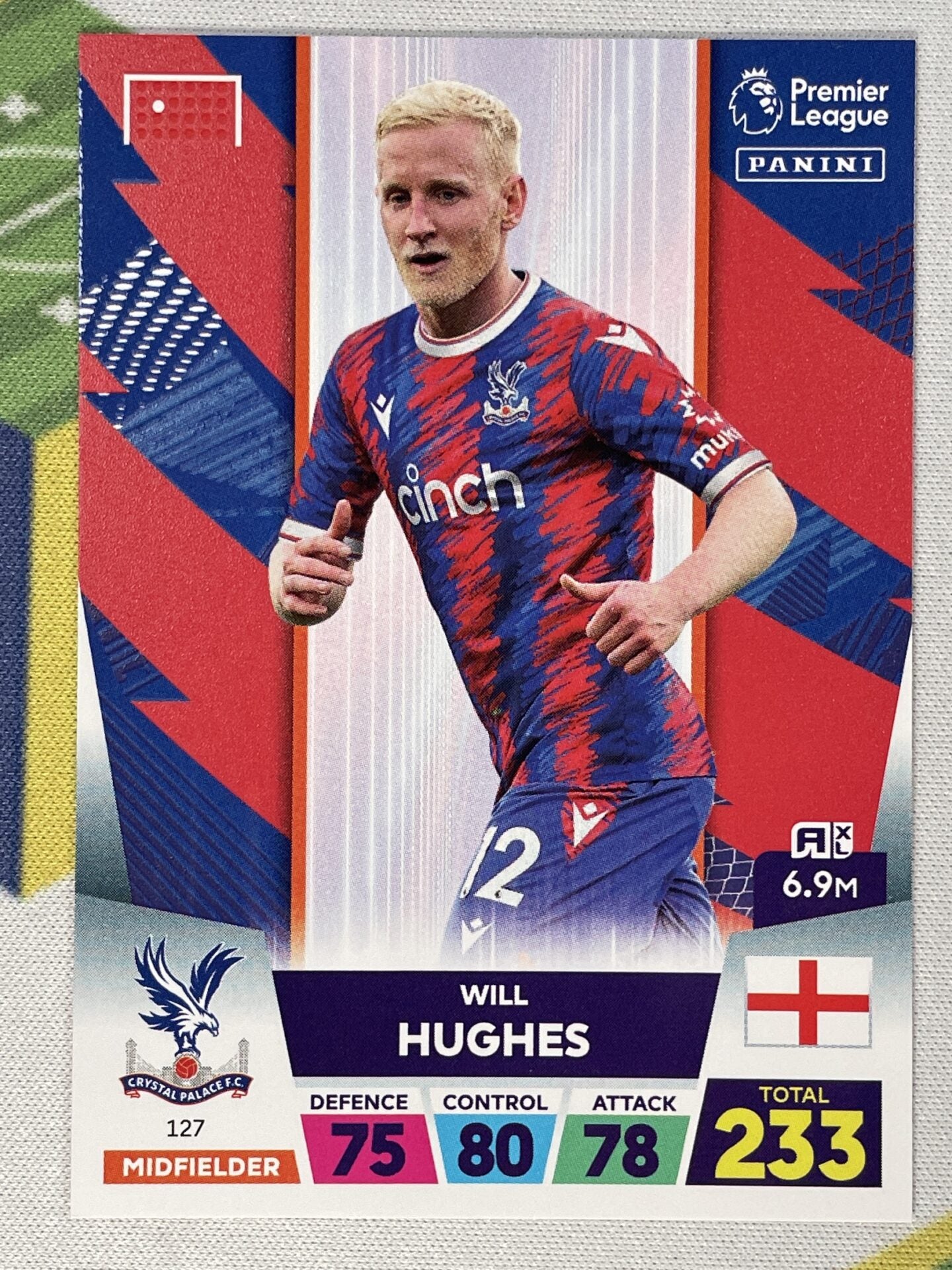 Will Hughes Crystal Palace Panini Premier League Adrenalyn XL 2023 Card