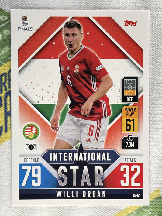 Willi Orban Hungary Topps Match Attax 101 Road to Nations League 2022 Card