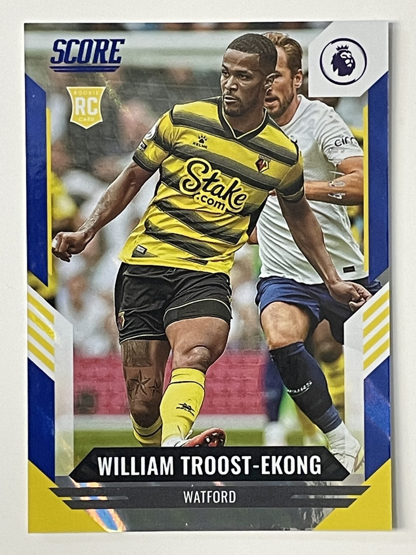 William Troost-Ekong Watford Base Blue Lava Parallel Panini Premier League Score 2021 2022