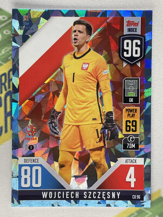 Wojciech Szczesny Poland Crystal Foil Parallel Topps Match Attax 101 Road to Nations League 2022 Card