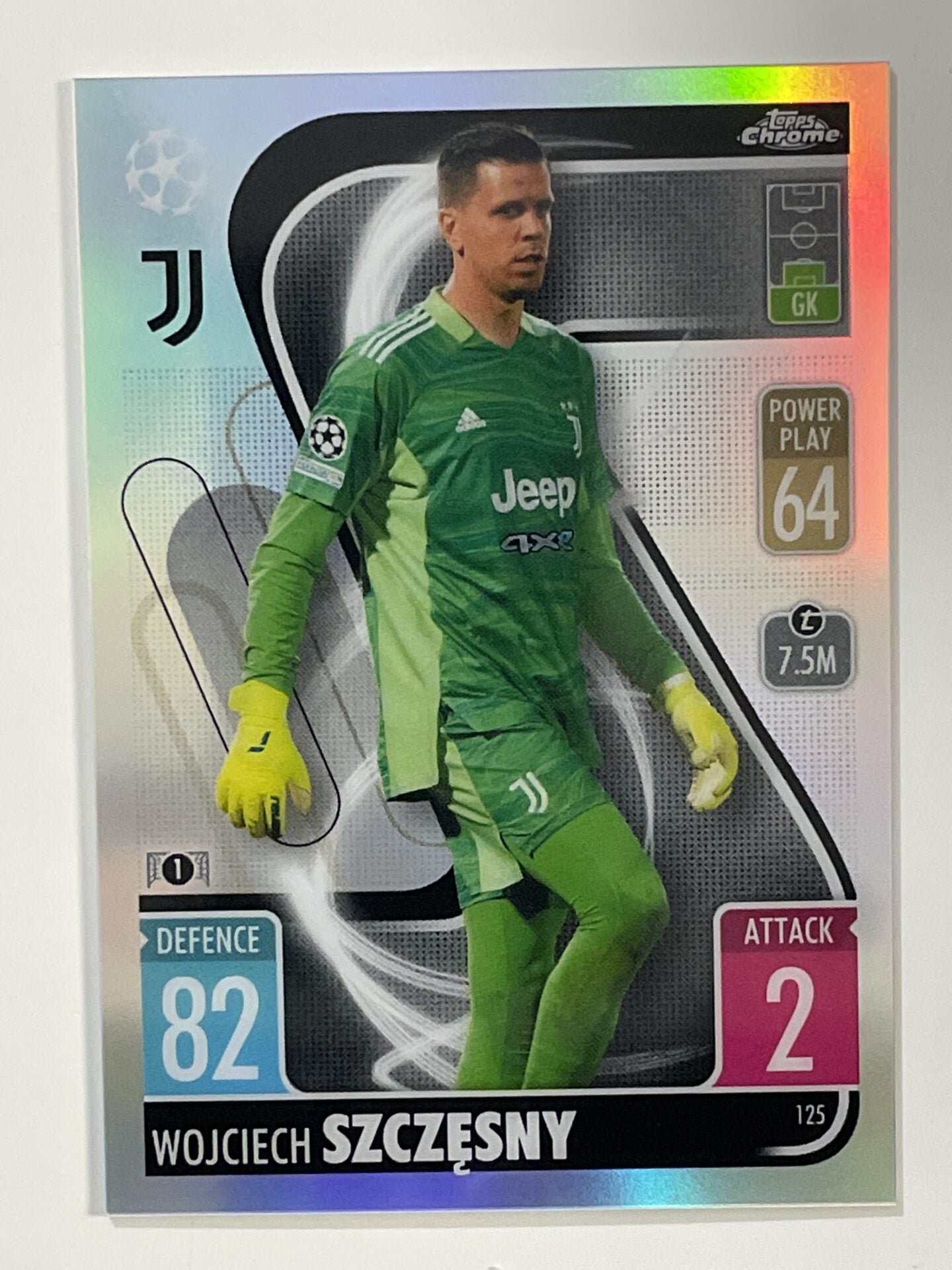 Wojciech Szczesny Refractor Topps Match Attax Chrome 2021 2022