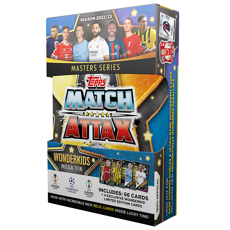 Wonderkids Mega Tin Topps Match Attax 2022 2023 Champions League