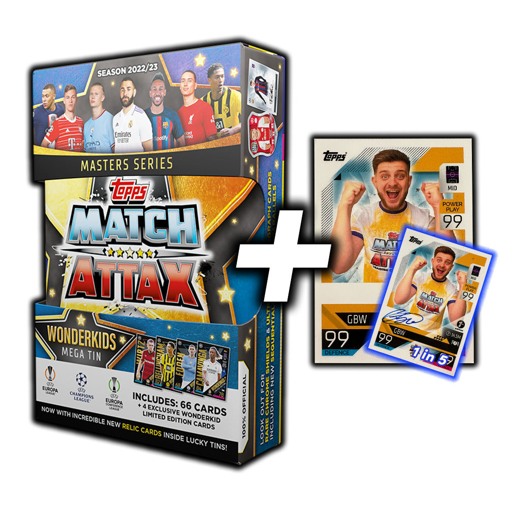 Wonderkids Tin + GBW Match Attax 2022 2023 Champions League Card