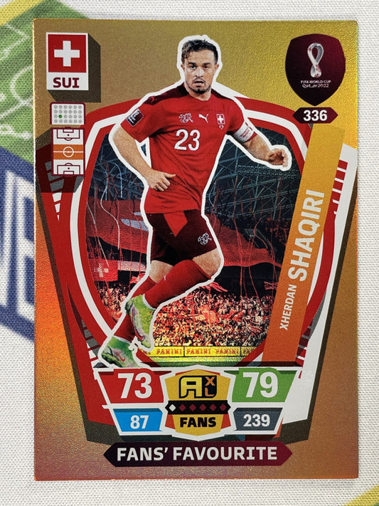 Xherdan Shaqiri Switzerland Fans Favourite Panini World Cup 2022 Adrenalyn XL Card