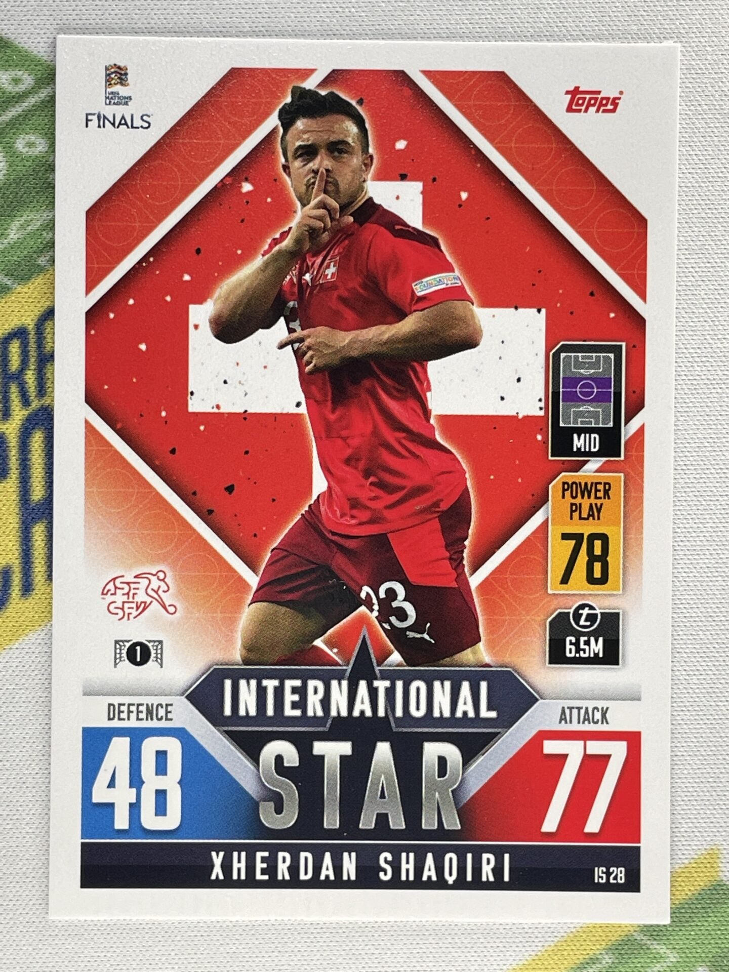 Xherdan Shaqiri Switzerland Topps Match Attax 101 Road to Nations League 2022 CardTopps Match Attax 101 Road to Nations League 2022 Card