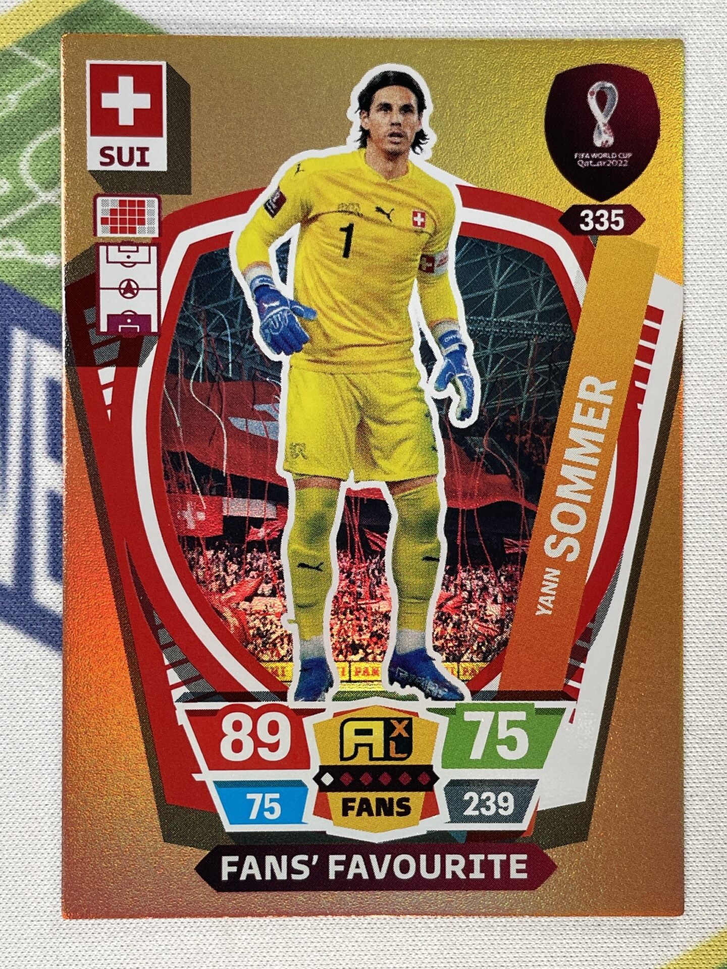 Yann Sommer Switzerland Fans Favourite Panini World Cup 2022 Adrenalyn XL Card