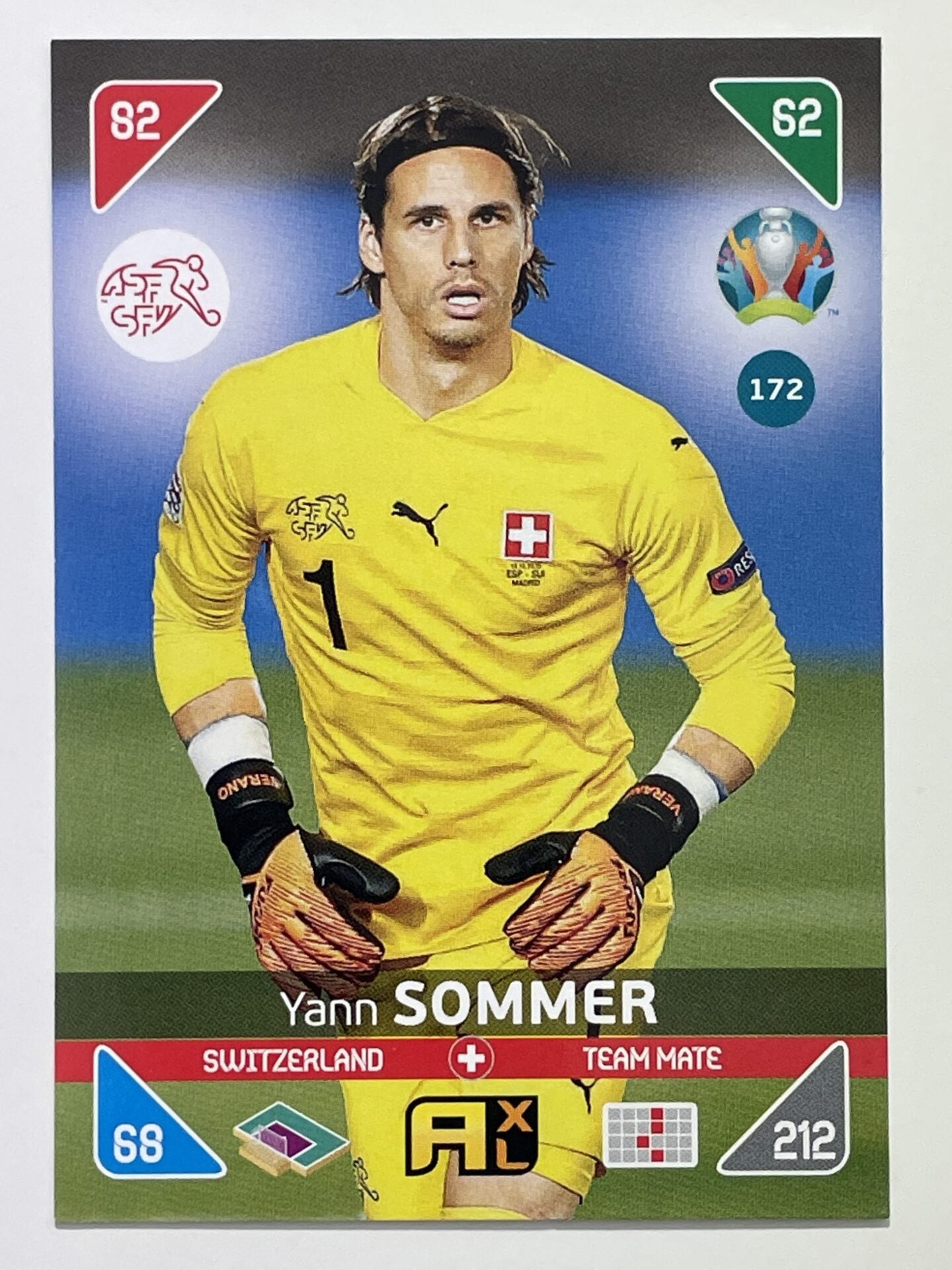 Yann Sommer Team Mates (Switzerland) Football Card &#8211; Euro 2020 Adrenalyn XL