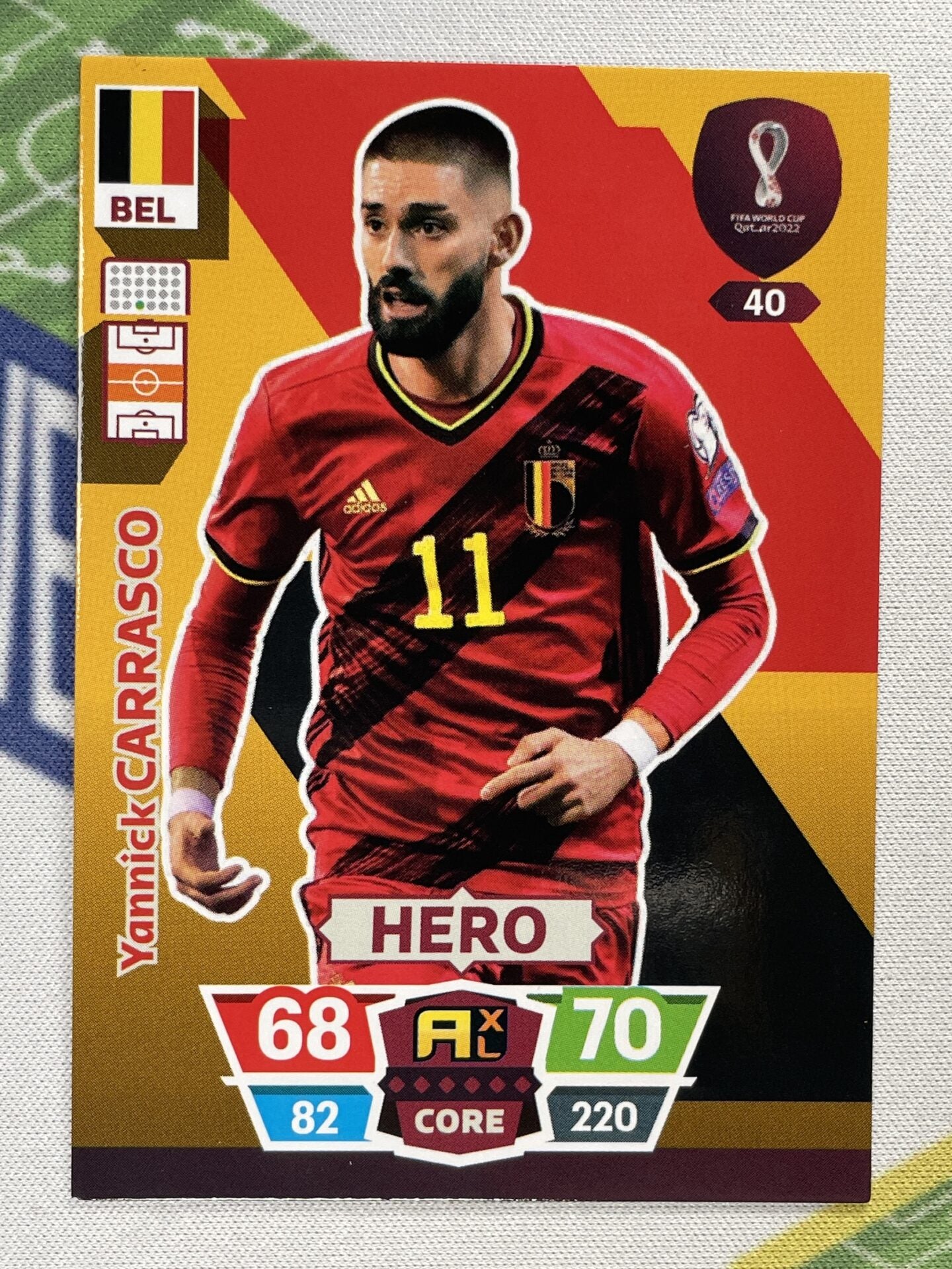 Yannick Carrasco Belgium Panini World Cup 2022 Adrenalyn XL Card