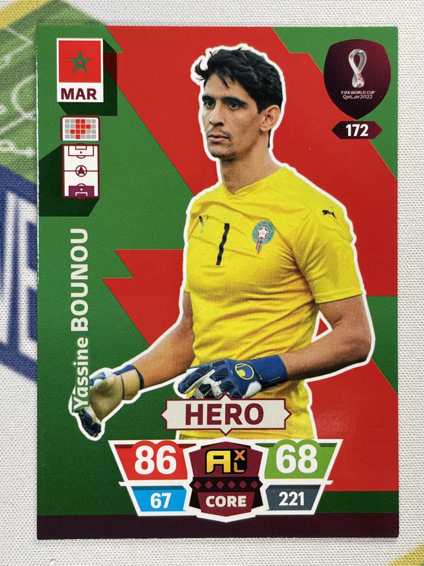 Yassine Bounou Morocco Panini World Cup 2022 Adrenalyn XL Card