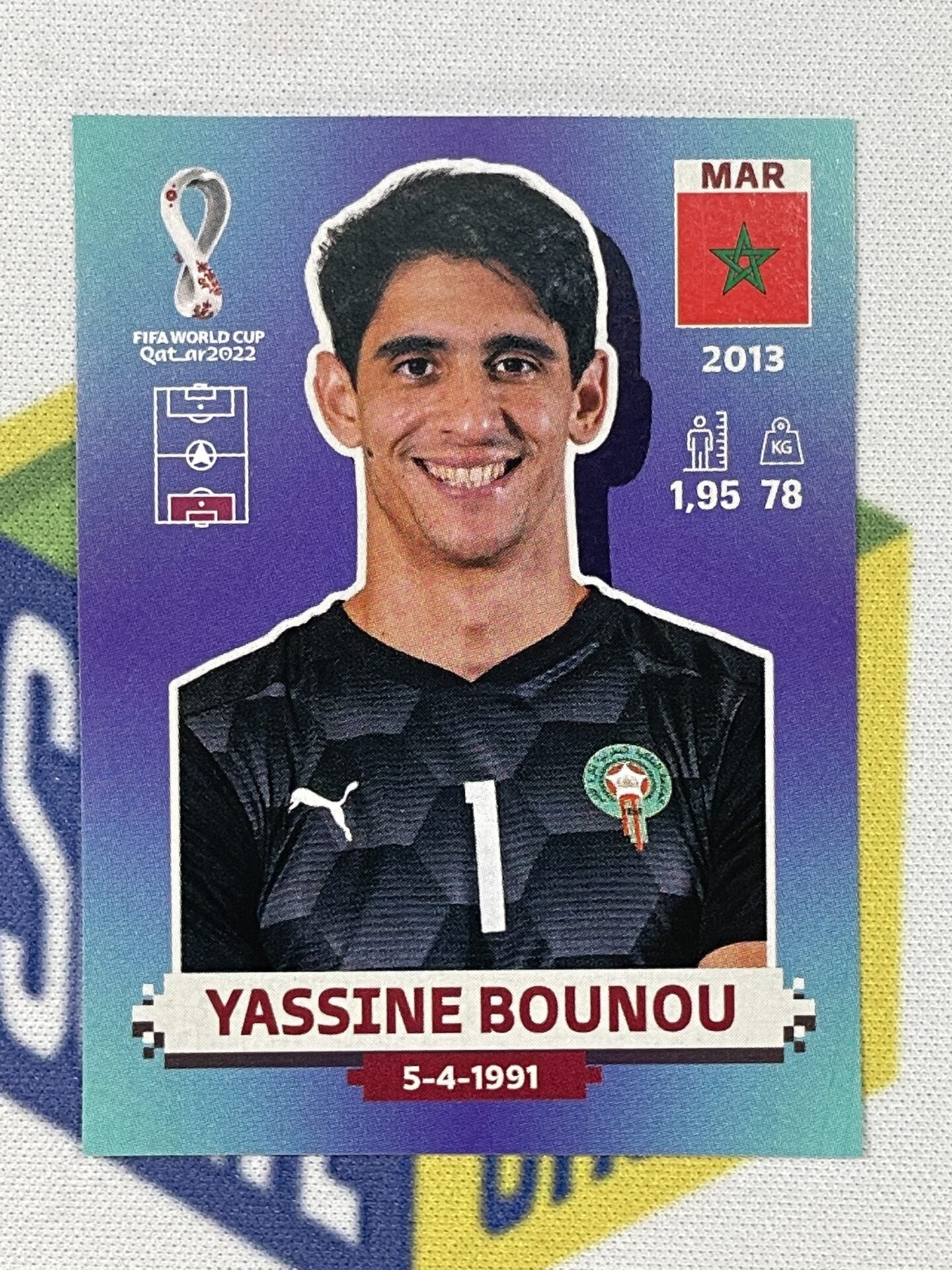 Yassine Bounou Morocco Panini World Cup 2022 Qatar Stickers