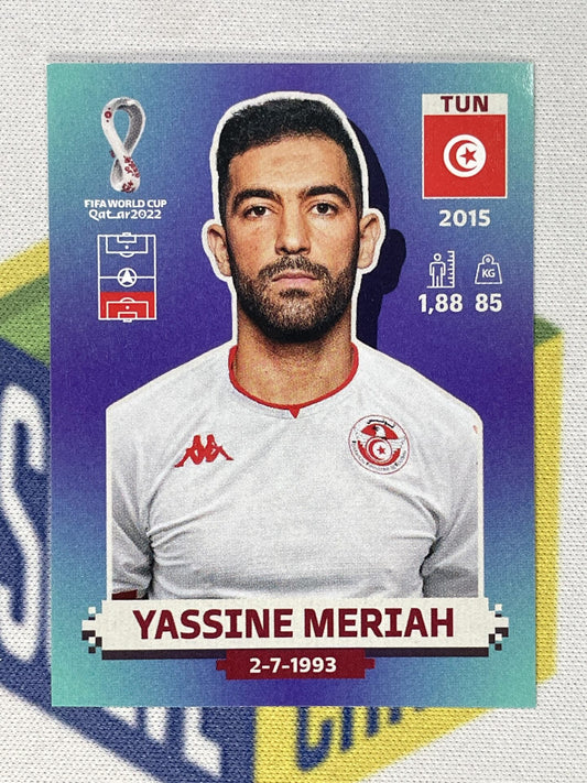 Yassine Meriah Tunisia Panini World Cup 2022 Qatar Stickers