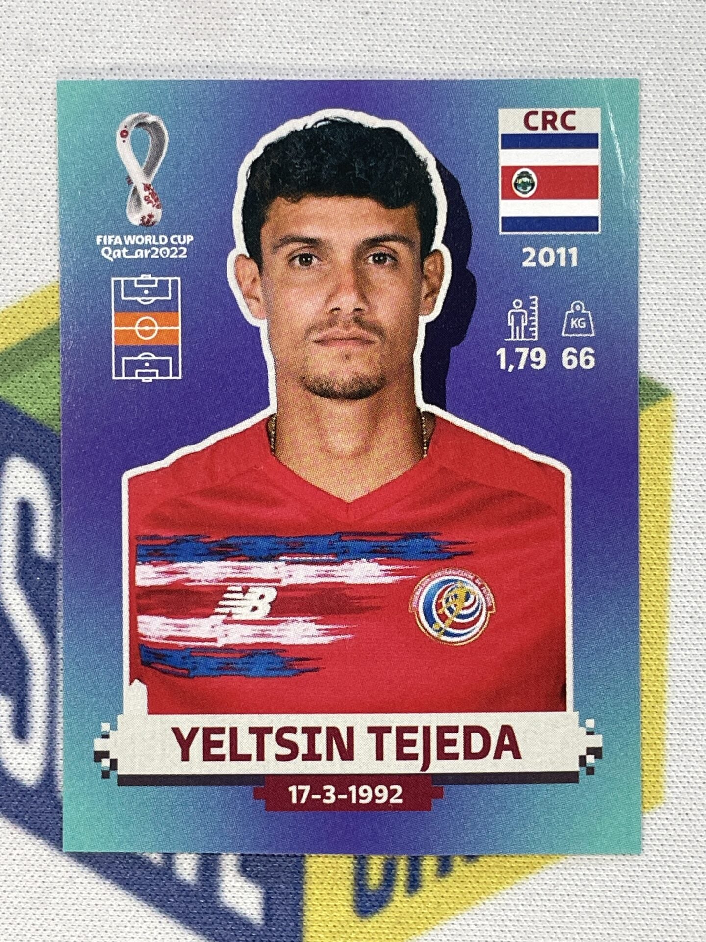 Yeltsin Tejeda Costa Rica Panini World Cup 2022 Qatar Stickers