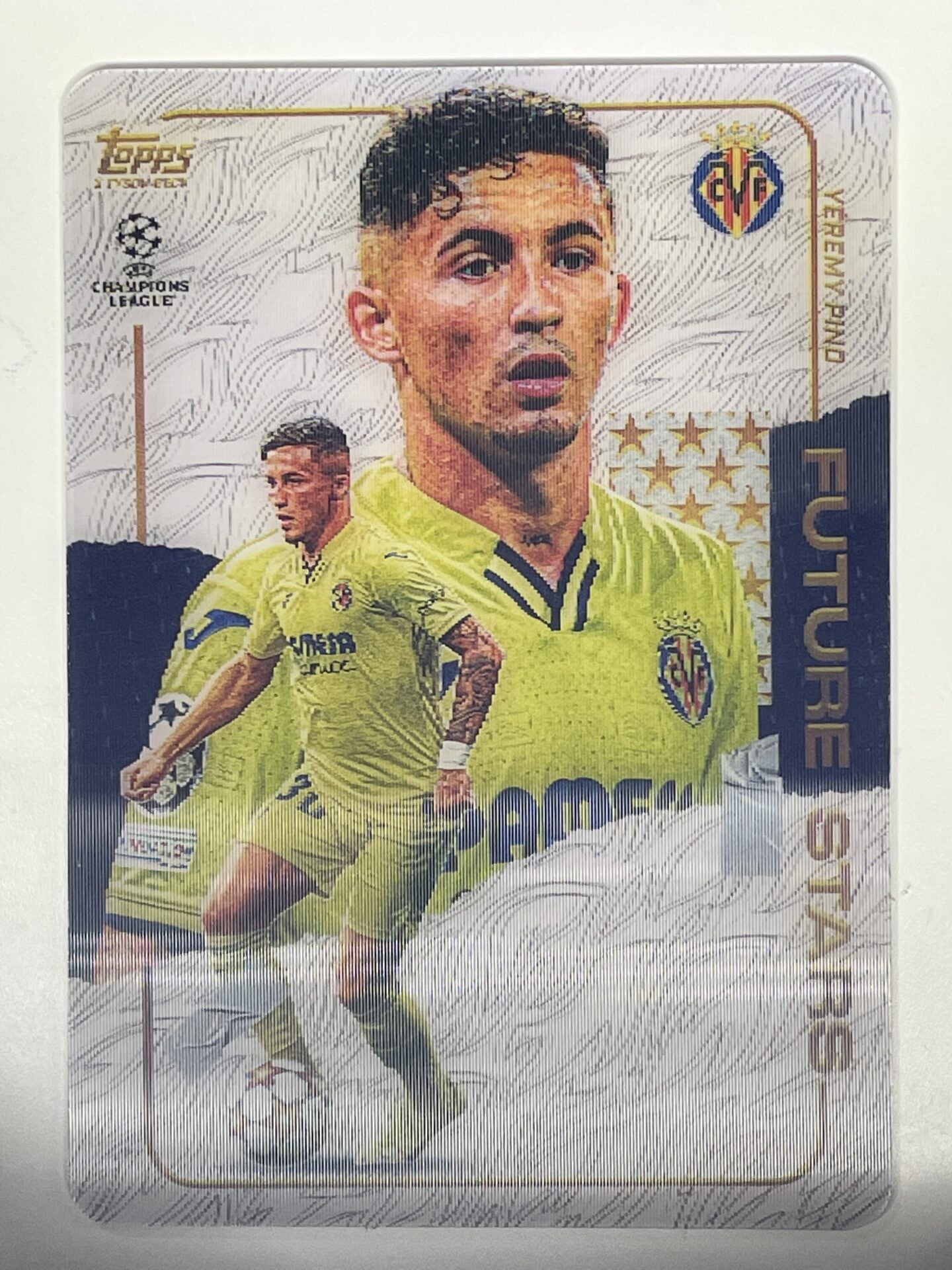 Yeremy Pino Villareal Future Stars Topps Gold 2021 UEFA Champions League Football Card