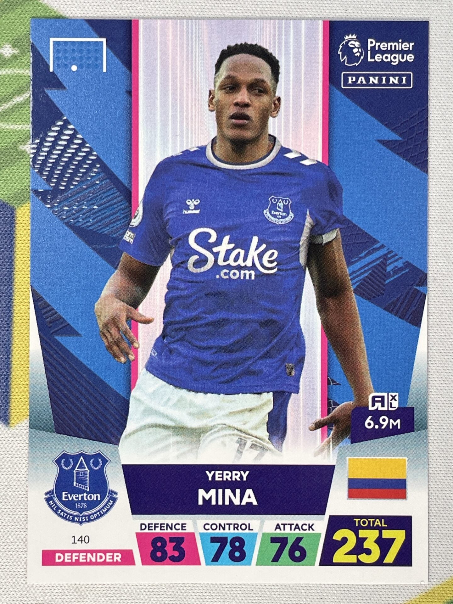 Yerry Mina Everton Panini Premier League Adrenalyn XL 2023 Card