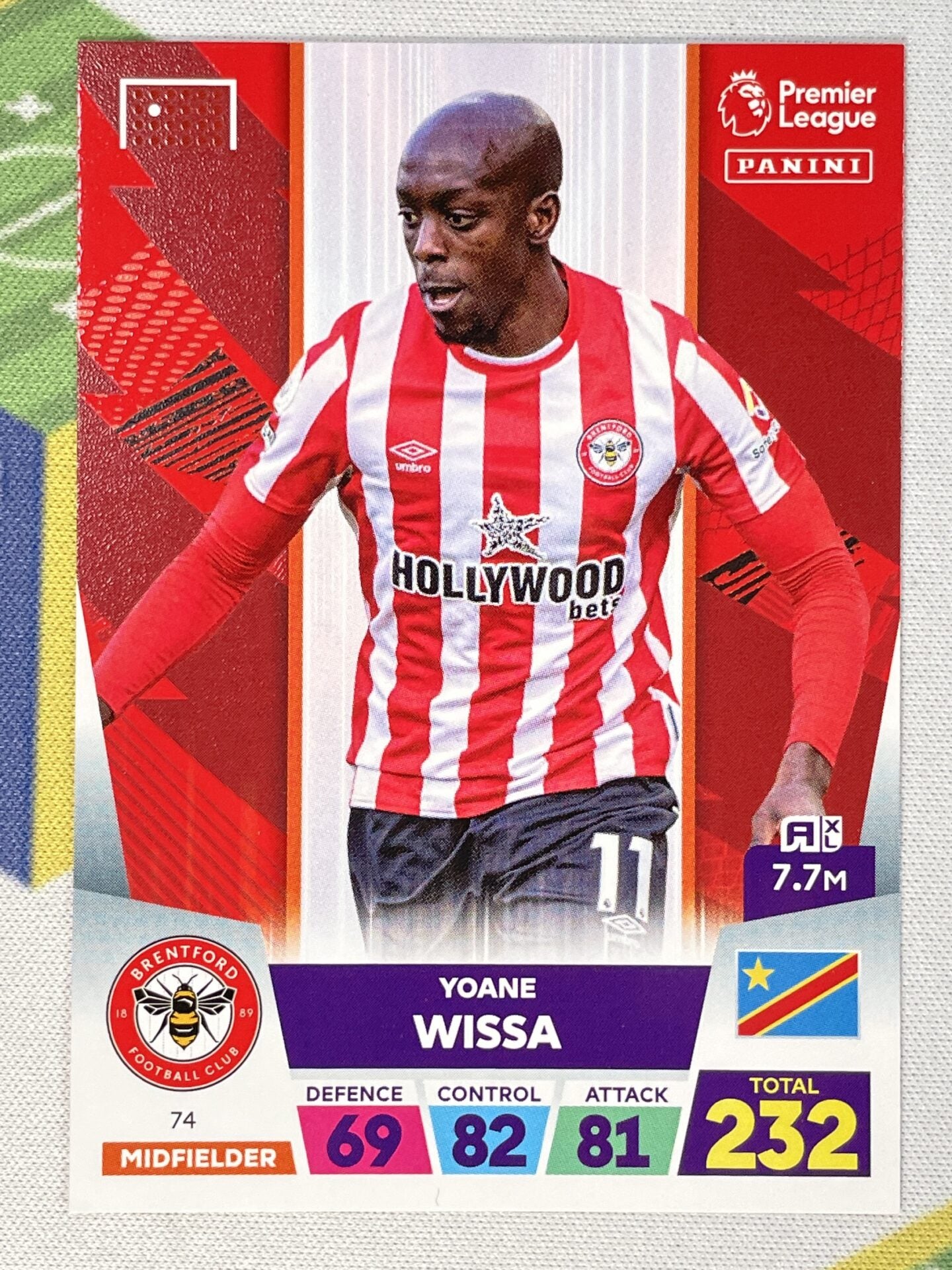 Yoane Wissa Brentford Panini Premier League Adrenalyn XL 2023 Card