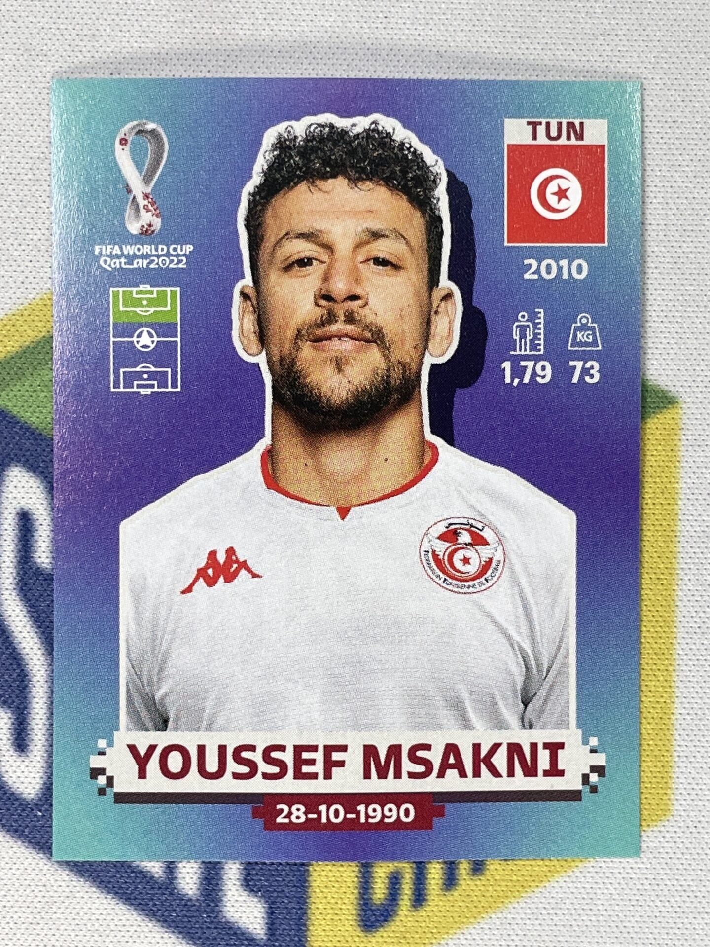 Youssef Msakni Tunisia Panini World Cup 2022 Qatar Stickers