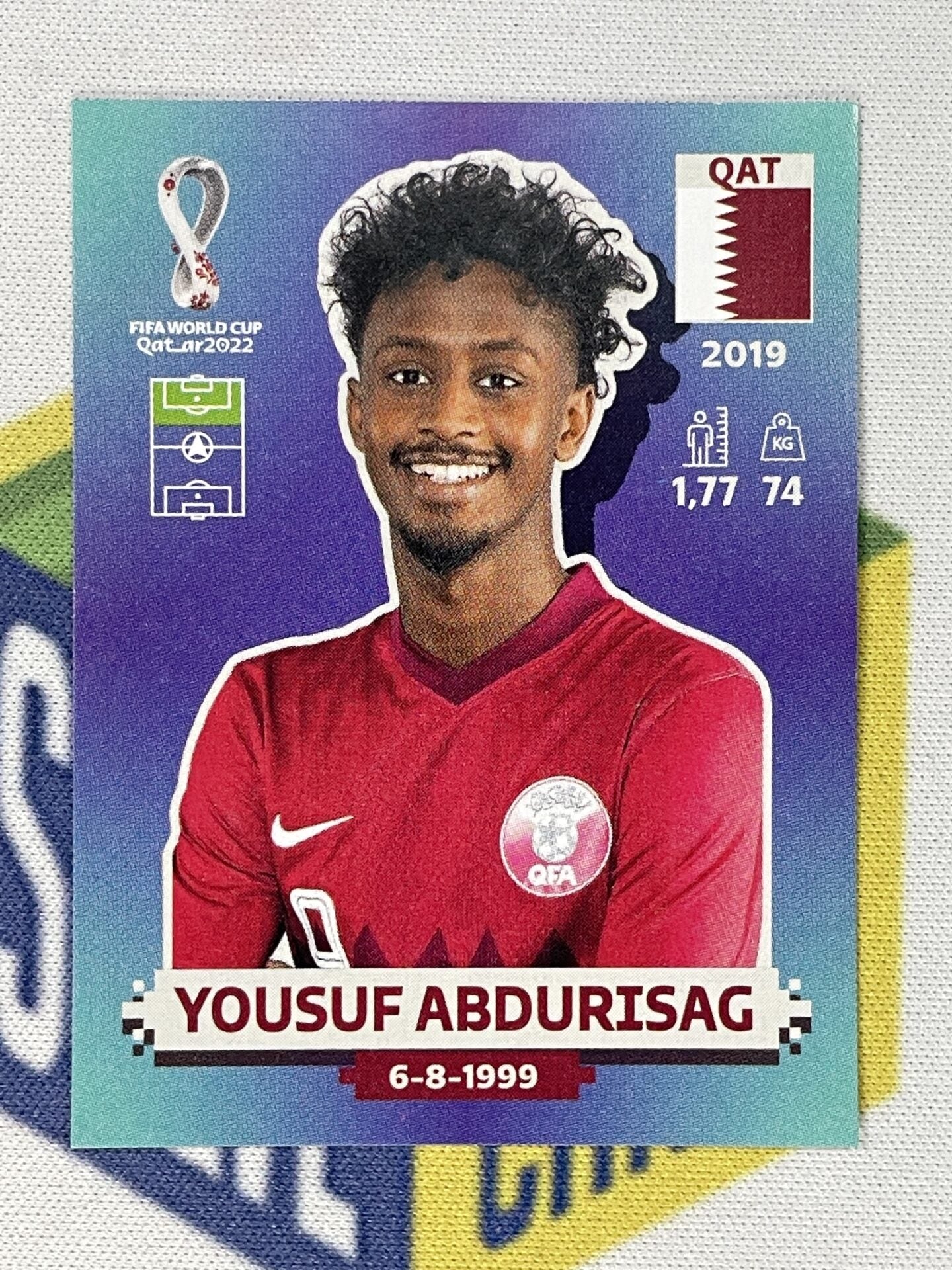 Yousuf Abdurisag Qatar Panini World Cup 2022 Qatar Stickers