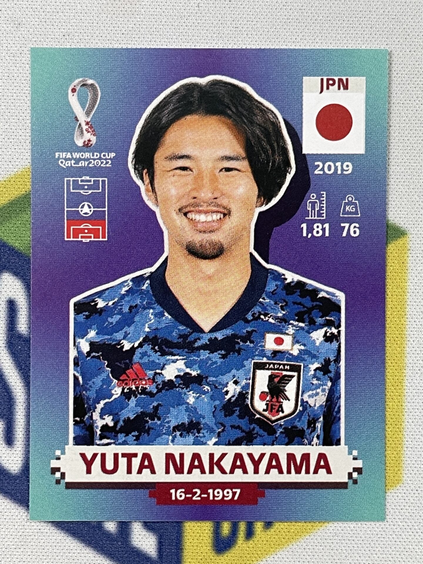 Yuta Nakayama Japan Panini World Cup 2022 Qatar Stickers