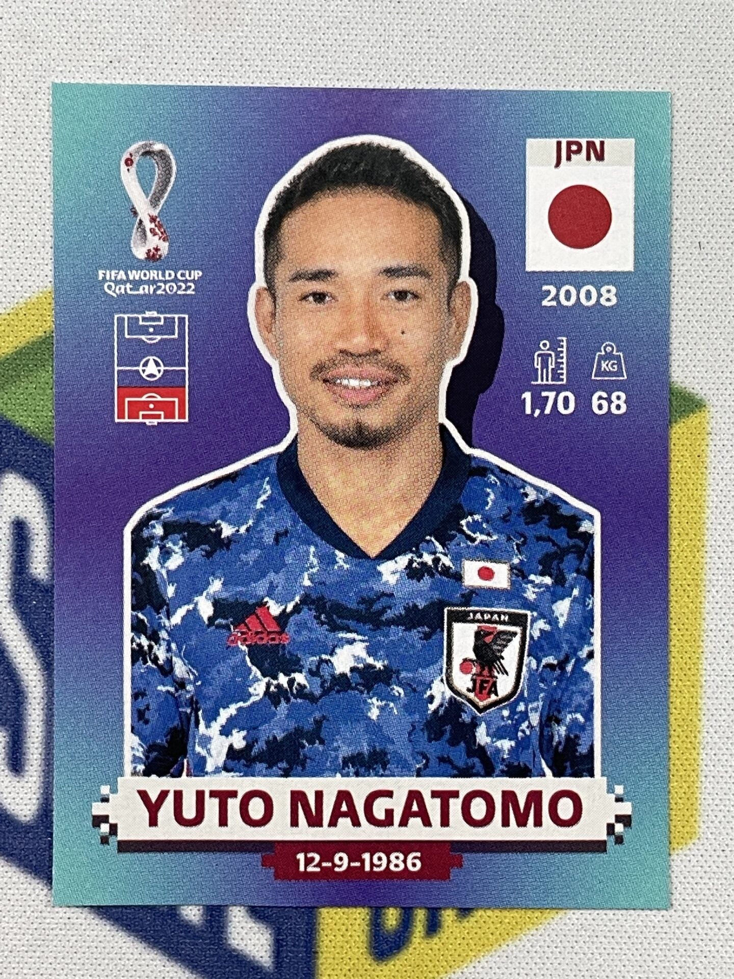 Yuto Nagatomo Japan Panini World Cup 2022 Qatar Stickers