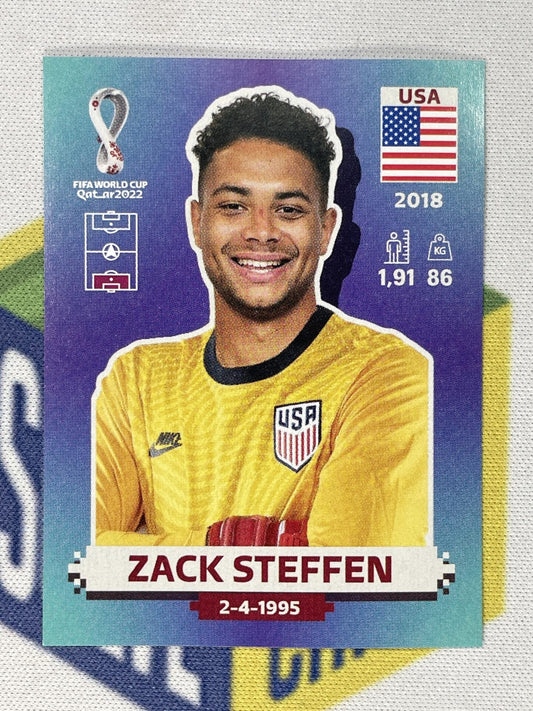 Zack Steffen USA Panini World Cup 2022 Qatar Stickers