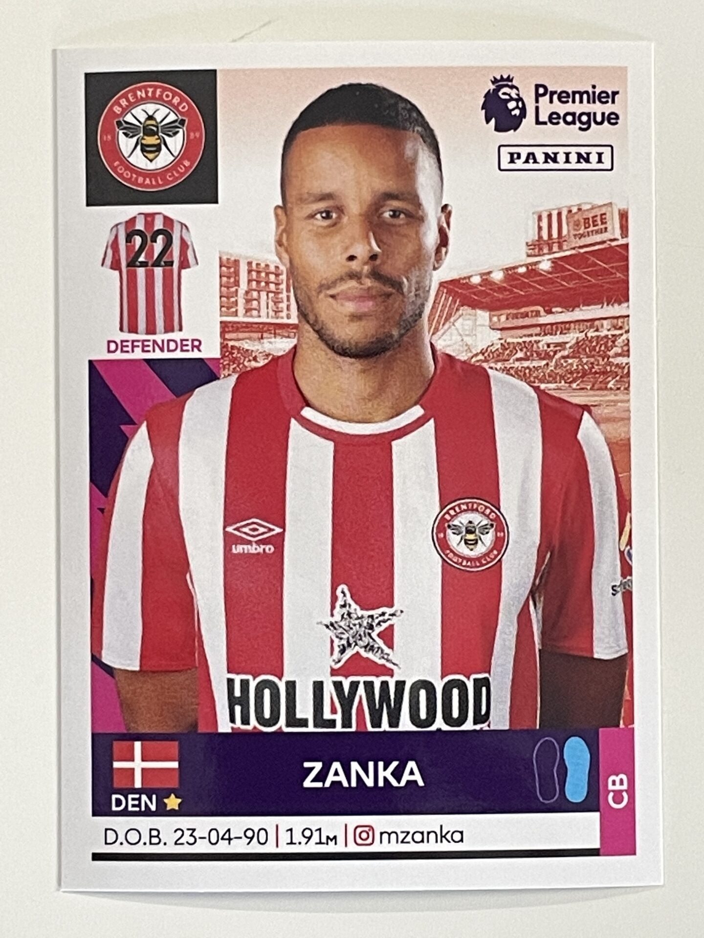 Zanka Brentford Panini Premier League 2022 Football Sticker