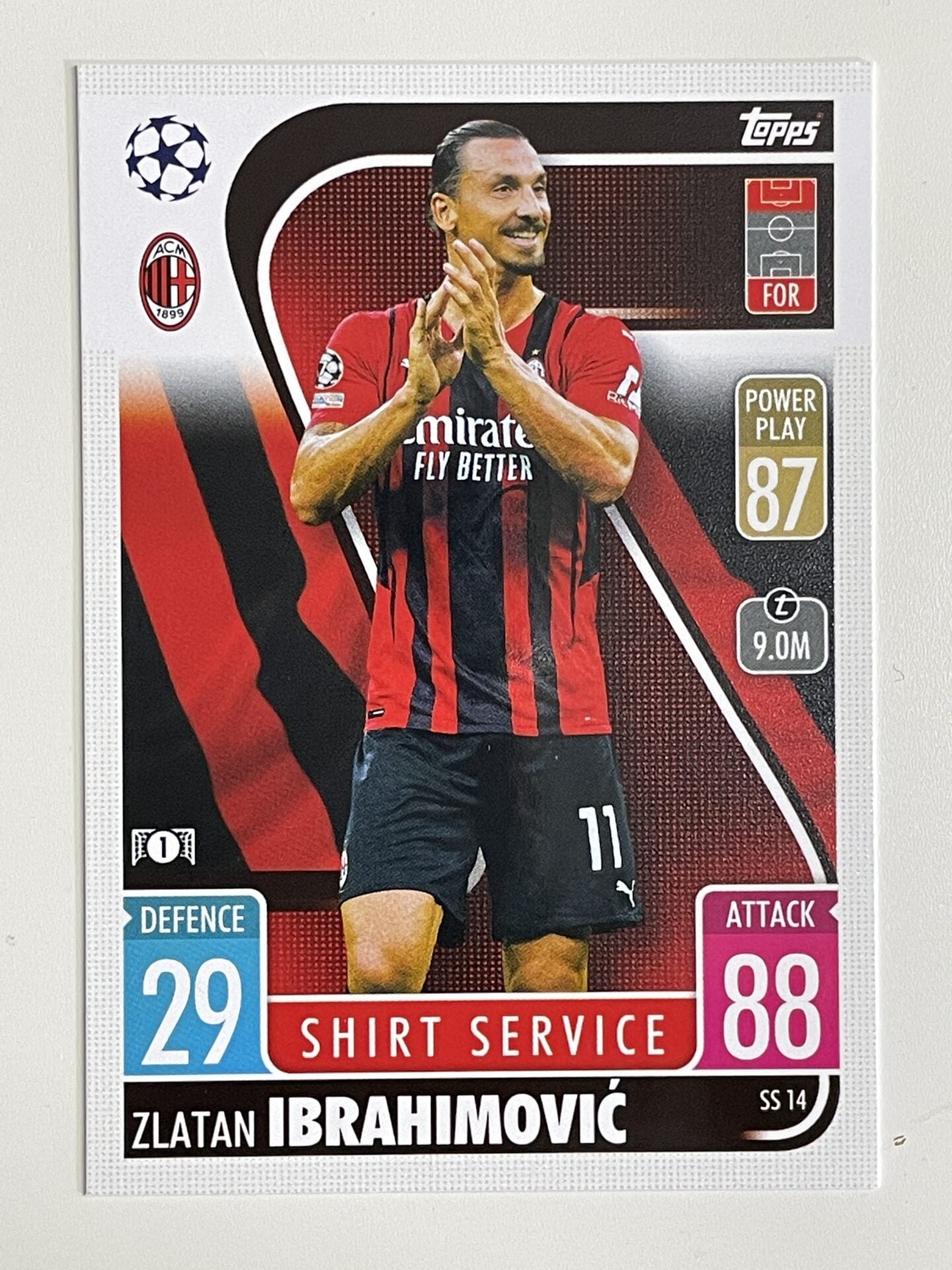 Zlatan Ibrahimovic AC Milan Base Topps Match Attax Extra 2021:22 Champions League Card