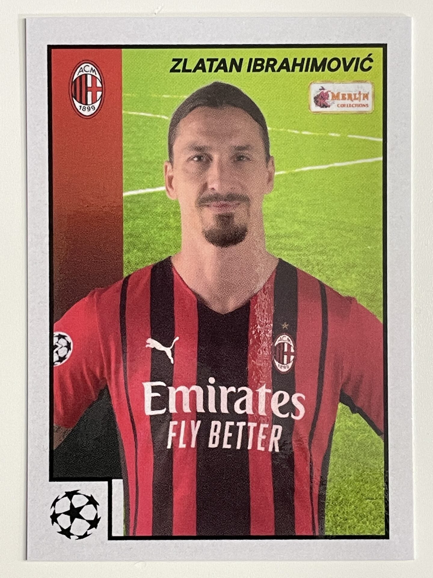 Zlatan Ibrahimovic AC Milan Base Topps Merlin Heritage 97 UEFA Champions League Card