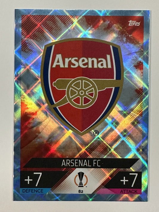 082 Team Badge Crystal Foil Parallel (Arsenal) Topps Match Attax 2022:2023 Card