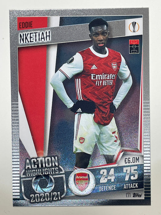 171. Eddie Nketiah (Arsenal) Football Card &#8211; Match Attax 101 2021 Card