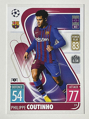 219.-Philippe-Coutinho-FC-Barcelona-Match-Attax-2021-22-Topps-Football-Card