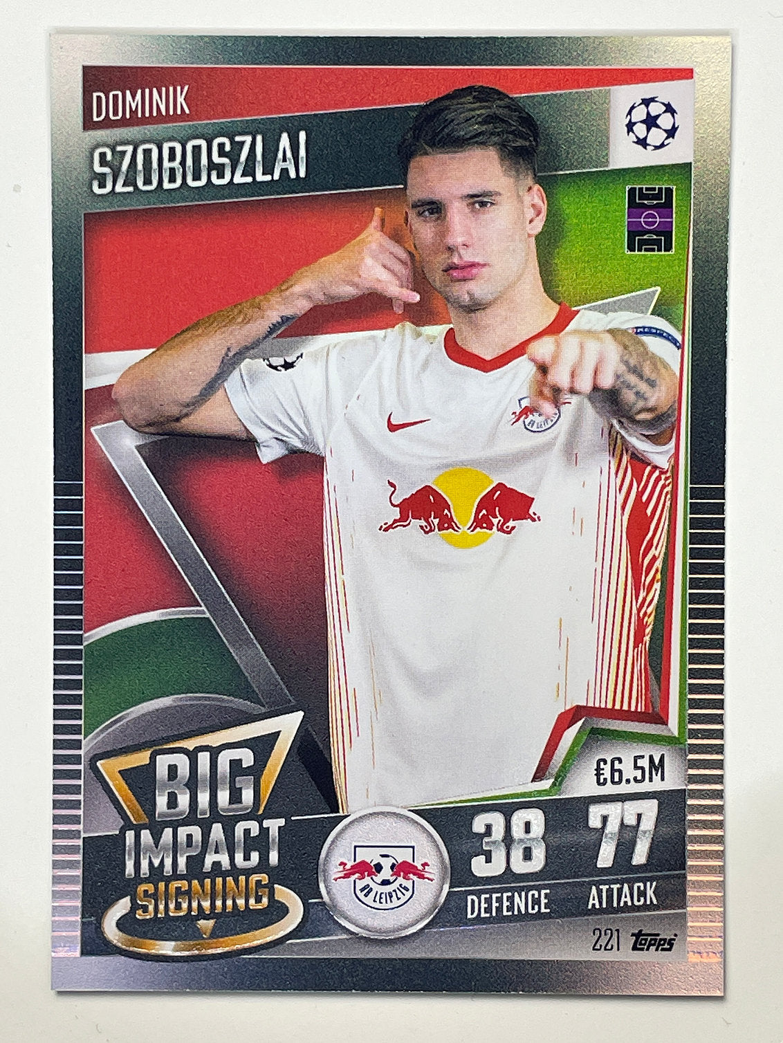 221. Dominik Szoboszlai (RB Leipzig) Football Card &#8211; Match Attax 101 2021 Card