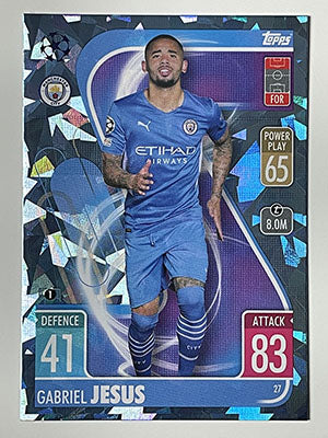 27.-Gabriel-Jesus-Crystal-Foil-Parallel-Manchester-City-Match-Attax-2021-22-Topps-Football-Card