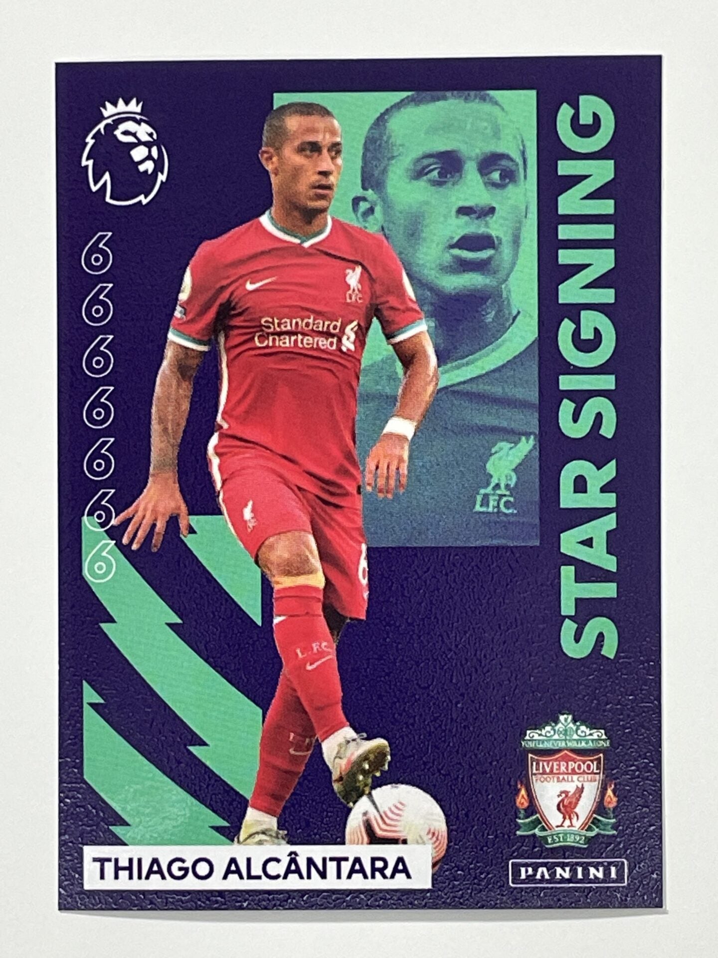 343 Thiago Alcantara Star Signing Sticker Liverpool Premier League 2021 Football Sticker