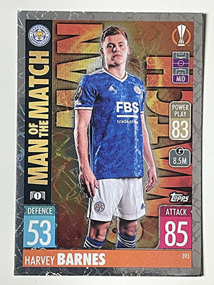 393.-Harvey-Barnes-Man-of-the-Match-Leicester-City-Match-Attax-2021-22-Topps-Football-Card