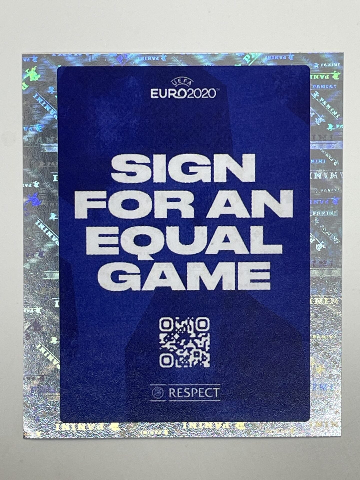 5. Sign for an Equal Game &#8211; Respect &#8211; Euro 2020 Stickers