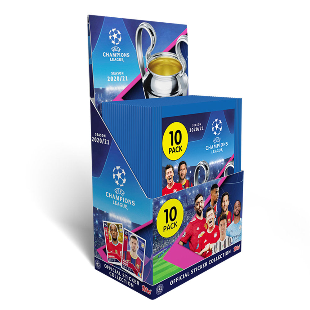 50 Sticker Packets &#8211; Topps UEFA Champions League 2020:21 Football