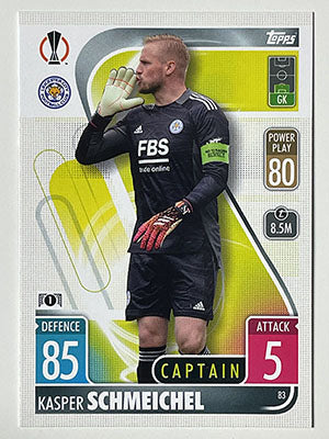 83.-Kasper-Schmeichel-Captain-Leicester-City-Match-Attax-2021-22-Topps-Football-Card